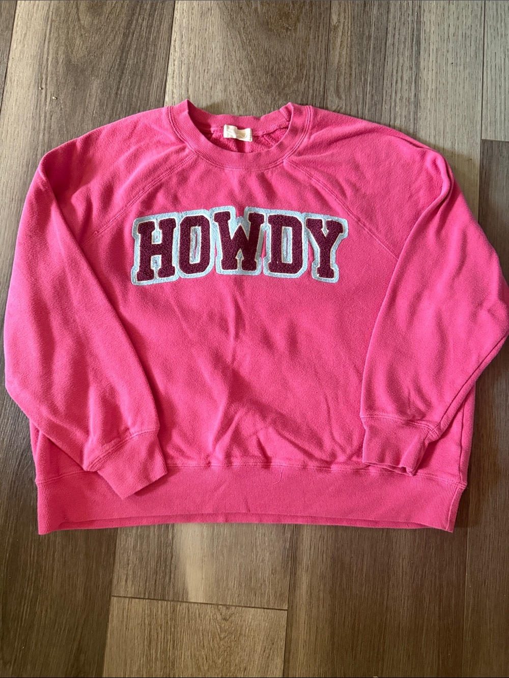 Altar'd State Hot Pink 'HOWDY' Crewneck Sweatshirt